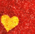 Heart on red background. oil painting picture Royalty Free Stock Photo