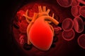 Heart with red cells Royalty Free Stock Photo