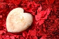 Heart and red flower Royalty Free Stock Photo