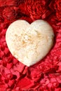 Heart and red flower Royalty Free Stock Photo