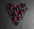 Heart of red fruit Royalty Free Stock Photo