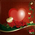 Happy Valentine`s Day - Heart Red Gold collection Royalty Free Stock Photo