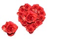 Heart of red roses