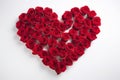 Heart with red roses. Generate Ai Royalty Free Stock Photo