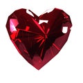 The heart of the red ruby on a white background. Isolate Royalty Free Stock Photo