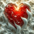 Heart of red and white colors Royalty Free Stock Photo