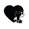 Heart repair icon. Heart surgery icon vector
