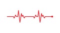 Heart rhythm, Electrocardiogram, ECG - EKG signal, Heart Beat pu Royalty Free Stock Photo