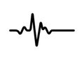 Heart rhythm, Electrocardiogram, ECG - EKG signal, Heart Beat pu Royalty Free Stock Photo