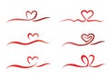 Heart ribbon set