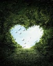 Heart road in a fantasy forest. Royalty Free Stock Photo