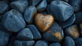 The Heart Among Rocks.AI generated image Royalty Free Stock Photo