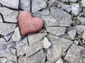 Heart rocks break broken apart divorce valentines day background stay pressure endure emotion psychology feelings - 3d