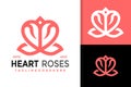Heart Roses Logo Design, brand identity logos vector, modern logo, Logo Designs Vector Illustration Template Royalty Free Stock Photo