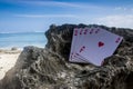 heart royal flush poker card gamble beach