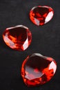 Heart Rubies, Valentine's day concept Royalty Free Stock Photo