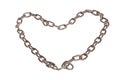 Heart - Rusty chain isolated Royalty Free Stock Photo