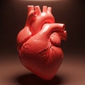 Heart s surface, casting soft shadows that enhance its three-dimensional Royalty Free Stock Photo