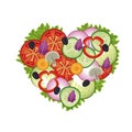 Heart salad vegetables health image