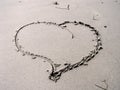 Heart In Sand Royalty Free Stock Photo