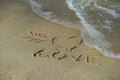 Heart on sand Royalty Free Stock Photo