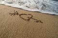 Heart on sand Royalty Free Stock Photo