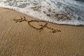 Heart on sand Royalty Free Stock Photo