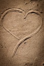 Heart in sand