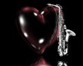 Heart and saxaphone