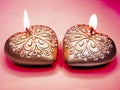 Heart scented aroma candles set