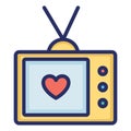 Heart screen, loving Isolated Vector Icon which can be easily modified or edited Royalty Free Stock Photo