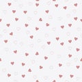 Heart seamless pattern. Design for gift packaging, clothing, wallpaper. Vector illustration.