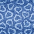 Heart seamless pattern. Hearts background. Repeated love texture. Denim checked printed. Repeating blue marks pattern. Fade effect Royalty Free Stock Photo