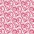 Heart seamless pattern love valentine day romantic Royalty Free Stock Photo