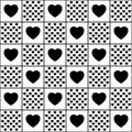 Heart seamless pattern. Repeated small hearts patern for design prints. Cute symbol love for girl or woman. Repeating printed