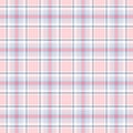 Seamless pattern. Repeating plaid tartan pink color. Check design prints. Repeated scottish flannel. Madras fabric wool