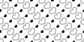 Heart seamless pattern valentine vector rope lasso cartoon scarf isolated repeat wallpaper gift wrapping paper tile background doo