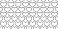 Heart seamless pattern valentine vector rope lasso cartoon scarf isolated repeat wallpaper tile background illustration doodle des