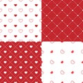 Heart seamless pattern valentines day