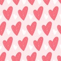 Heart seamless pattern. Vector love illustration. Valentine Day, Mother Day. Wedding, scrapbook, gift wrapping paper, textil or Royalty Free Stock Photo