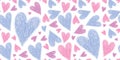 Heart seamless pattern. Vector love illustration. Valentine`s Day, Mother`s Day. Wedding, scrapbook, gift wrapping paper, textil Royalty Free Stock Photo