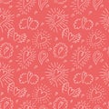 Heart seamless pattern. Vector love illustration. Valentine`s Day, Mother`s Day, wedding, scrapbook, gift wrapping paper