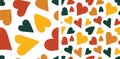Heart seamless pattern. Vector love illustration. Valentine`s Day, wedding. Scrapbook, gift wrapping paper, textile. Doodle sketc