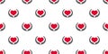 Heart seamless pattern vector valentine Laurel Wreath icon scarf isolated plant flower repeat wallpaper tile background illustrati