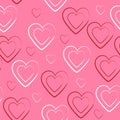 Heart seamless texture and background Royalty Free Stock Photo