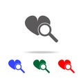 heart search icon. Elements of doctor multi colored icons. Premium quality graphic design icon. Simple icon for websites, web desi