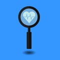 Heart search icon