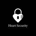 Heart Security logo template