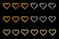 Heart set , Valentine heart, Royalty Free Stock Photo