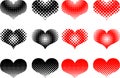 Heart set , Valentine heart, Royalty Free Stock Photo